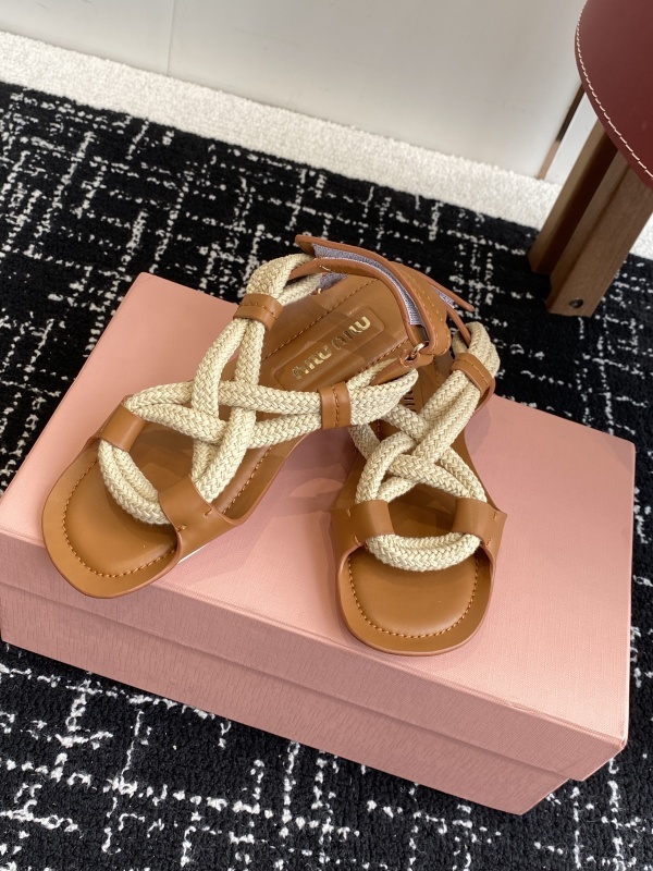 Miu Miu Open-toe Flat Sandals