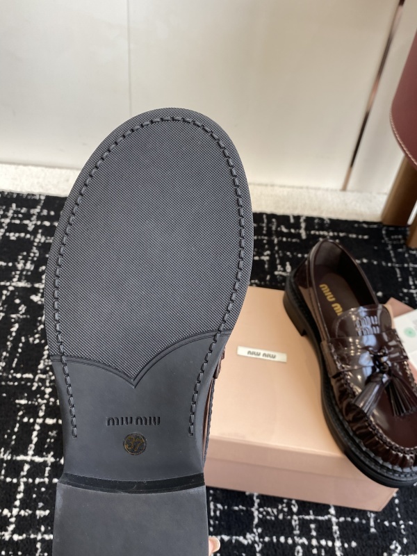 Miu Miu Mocassini Leather Loafer Flats