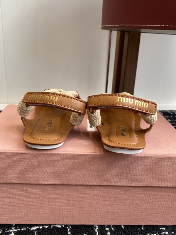 Miu Miu Open-toe Flat Sandals