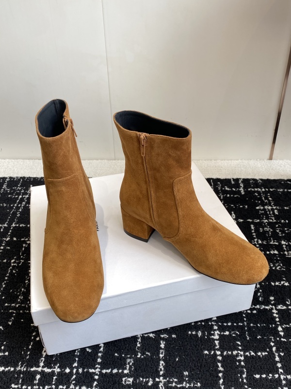 Celine Triomphe Short Boots Havana