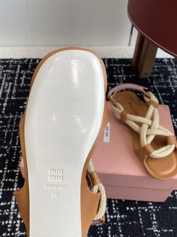 Miu Miu Open-toe Flat Sandals