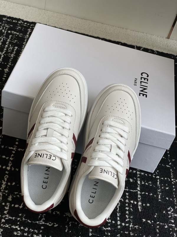 Block Sneakers with Back Triomphe and Wedge Outsole in Calfskin